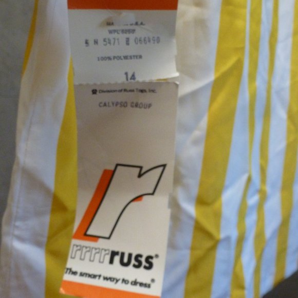 Vintage RRRRRuss Women's Collared Striped Button Up Blouse Size 12 US - Picture 8 of 11